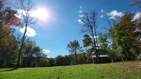 4K hyperlapse clouds passing by sun