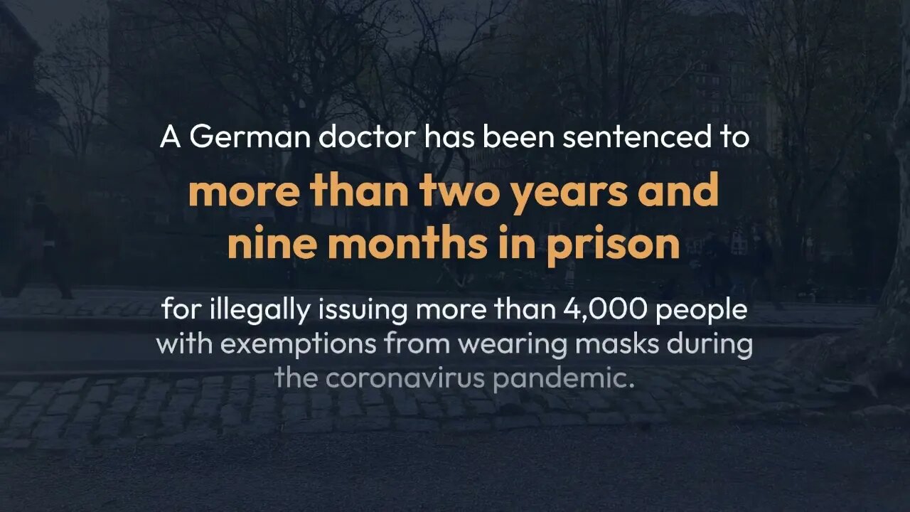 German doctor jailed for issuing m*sk exemptions