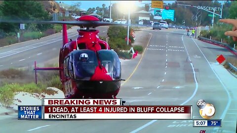 Patient airlifted from deadly Encinitas bluff collapse