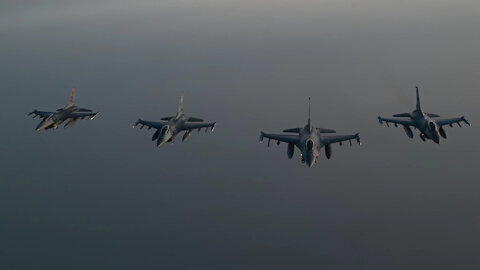 F-16C aerial refueling over Southwest Asia