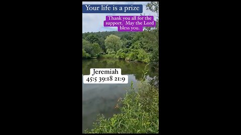 God has given us our life as a prize. Jeremiah 45:5 39:18 21:9 #shorts #bible #Jesus