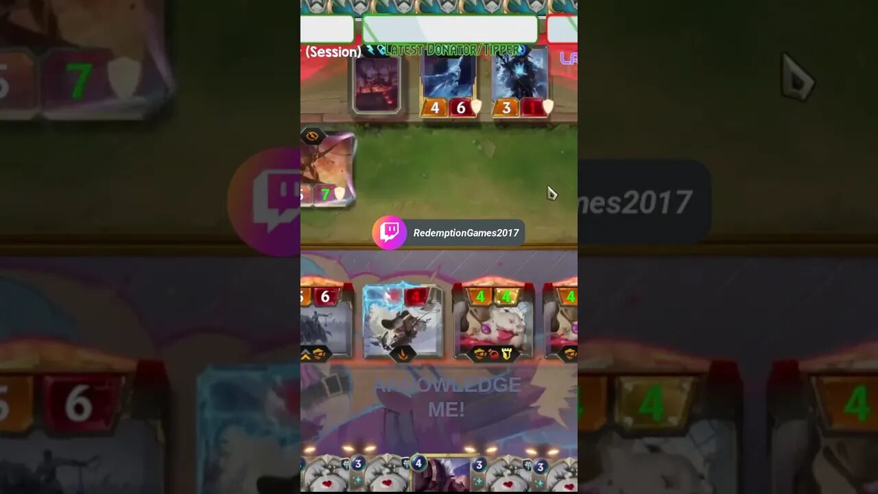ACKNOWLEDGE ME! #LegendsOfRuneterra #LoR | redemptiongames2017 on #Twitch