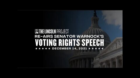 ICYMI: Senator Warnock called on Democrats to act on voting rights back in December.