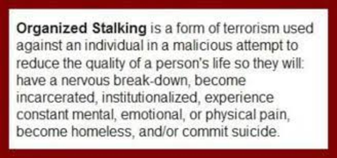 INTELLIGENCE AGENCIES USE ORGANIZED STALKING TO REMOTELY TIE TARGETED INDIVIDUALS TO SUPERCOMPUTERS