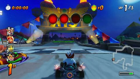 Desert Cup Mirror Mode Gameplay - Crash Team Racing Nitro-Fueled