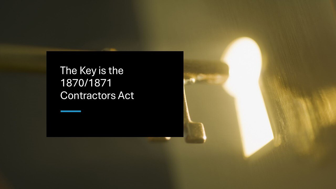 THE KEY IS TO KNOW WHAT HAPPENED DURING 1870/1871 NEW WORLD CONTRACTING ACT WHICH IS VOID AB INITIO.