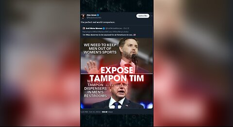 Expose Tampon Tim To The World - Alex Jones on X