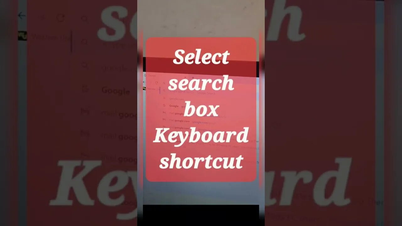 Keyboard shortcut to select search box #shorts #youtubeshorts