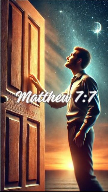 Matthew 7:7 - Ask and it will be given to you; seek and you will find; knock and the door will be...