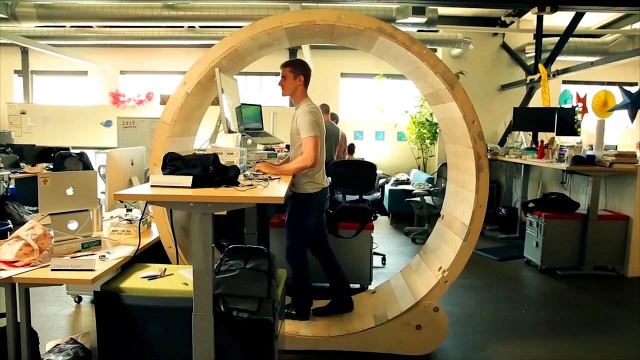 Hamster Wheel Desk