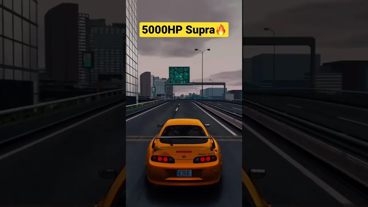 5000HP Supra On The Freeway! #shorts #assettocorsa #simracing #forzahorizon5 #supra #toyota #race