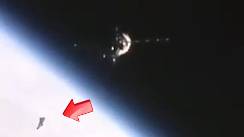 Triangular-shaped UFO near from NASA's ISS [Space]