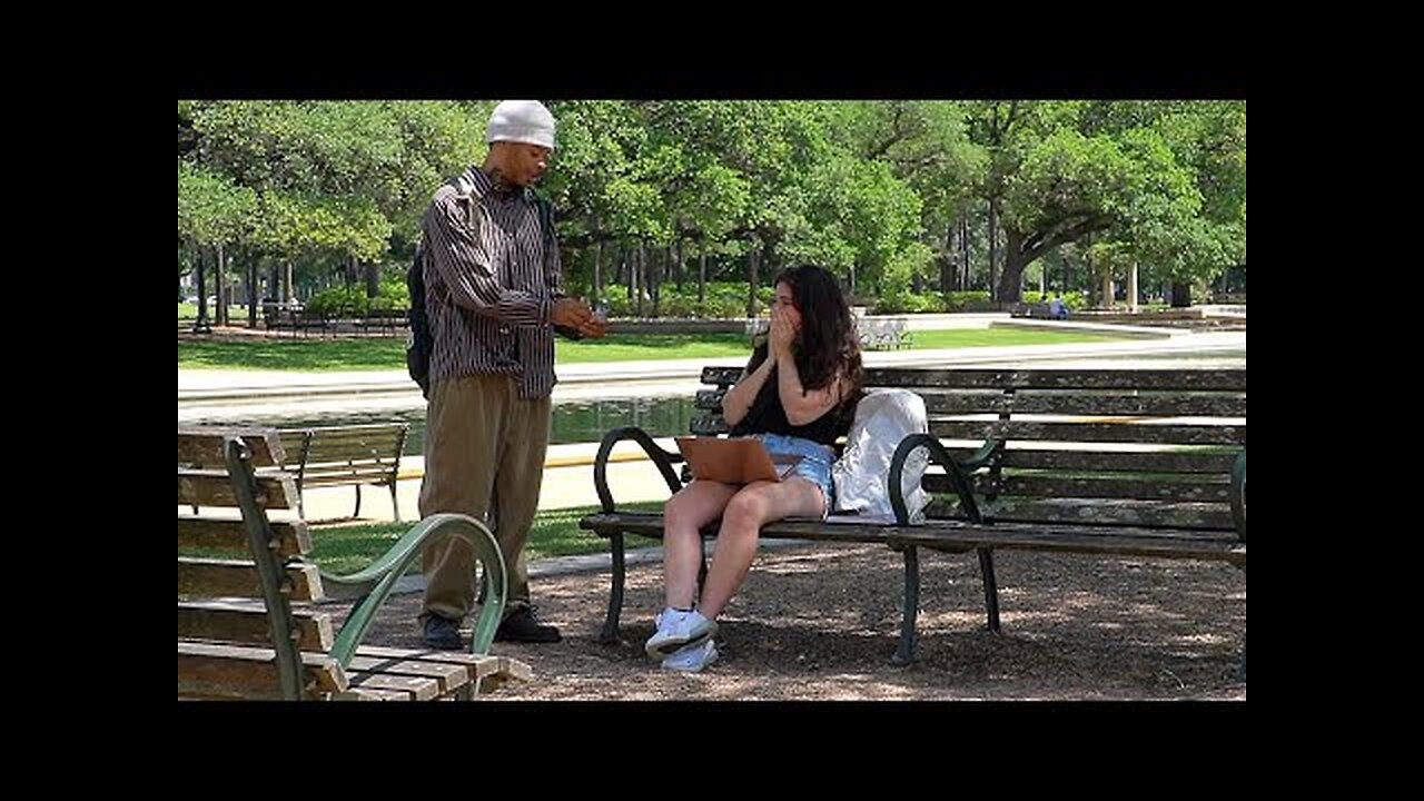 Homeless Guy Give Stranger 1000 For Not IGNORING Him