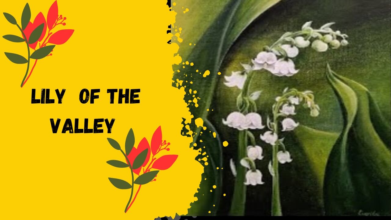 Lily of the valley acrylic painting