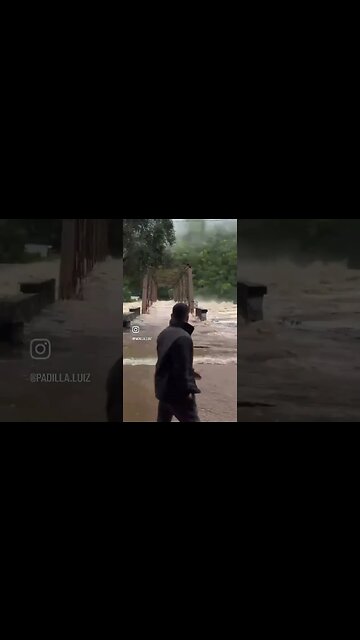 🆘🥲 Enchente eleva água 25 metros destruindo ponte de ferro no Rio das Antas ERS448 destruindo tudo!