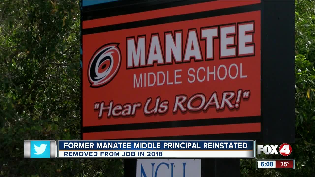 Manatee Middle School Principal reinstated