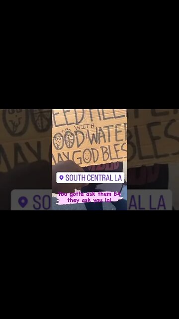 Poverty stricken LA citizens spot a scammer pan handling for funds.