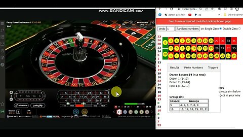 Live online betting - Me betting on roulette with the double single double pattern destroyer