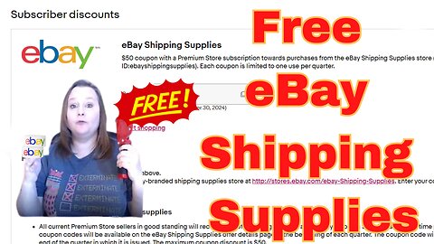 Free Shipping Supplies with Your Quarterly eBay Coupon | Here's How!