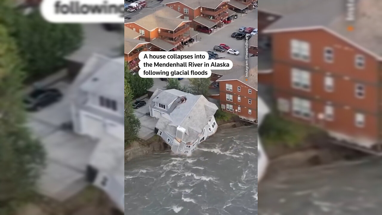 House collapses into Mendenhall River