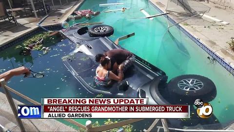 "Angel" rescues grandmother in submerged truck