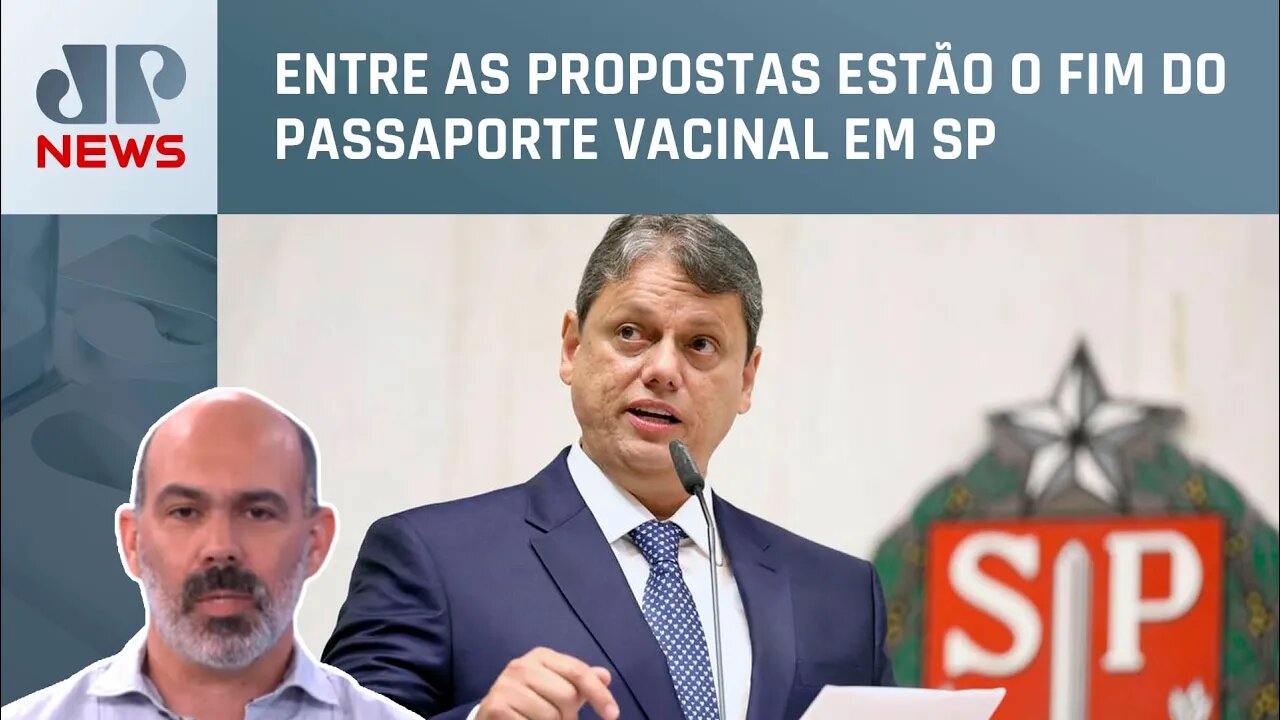 Tarcísio pode vetar ou sancionar projetos deixados por Rodrigo Garcia; Schelp opina