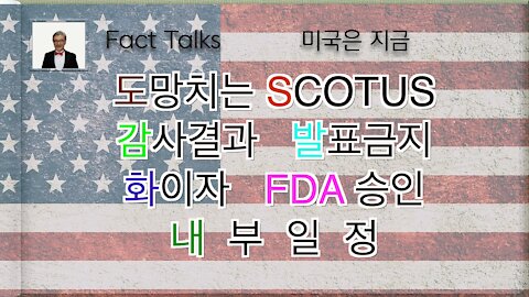 2020 미국대선, 팩트 토크 (도망치는SCOTUS, 감사결과 발표금지, 화이자 FDA승인, 내부일정) CIA요원 전멸, 중국 공작에 당한 국무부 장과, 쿠테타 발발+공식발언)