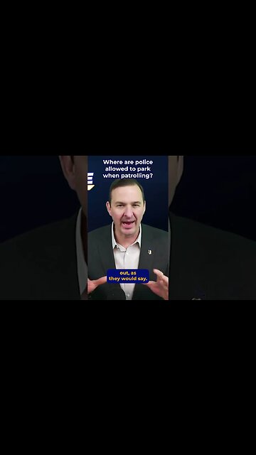 Where are police allowed to park when patrolling?