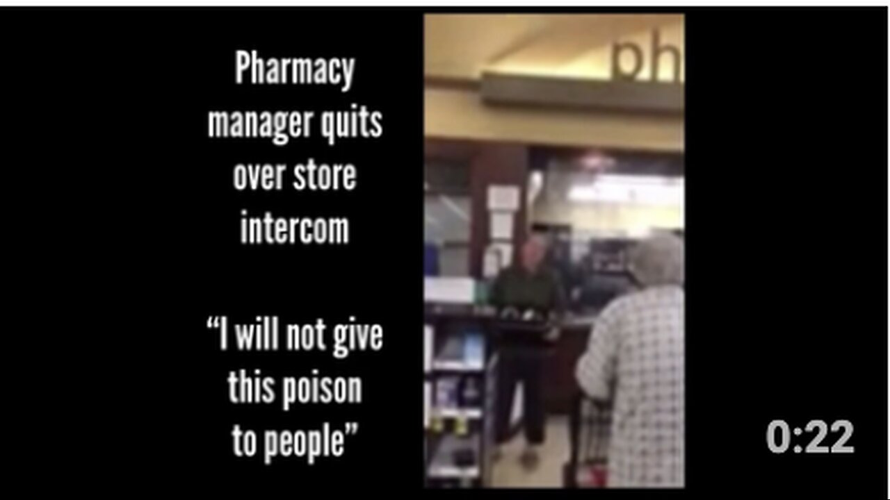 Pharmacy Manager quits : "I will not give this POISON to people"