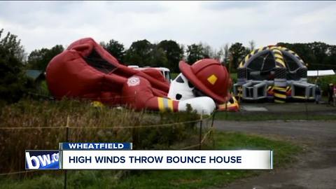 Wind picks up bounce house in Niagara County