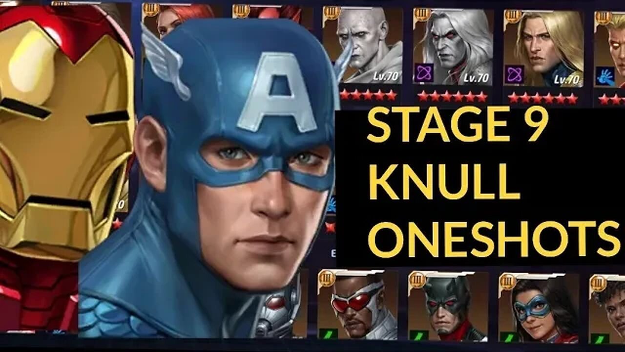 Oneshotting Stage 9 Knull With ALL CHARACTERS - Marvel Future Fight