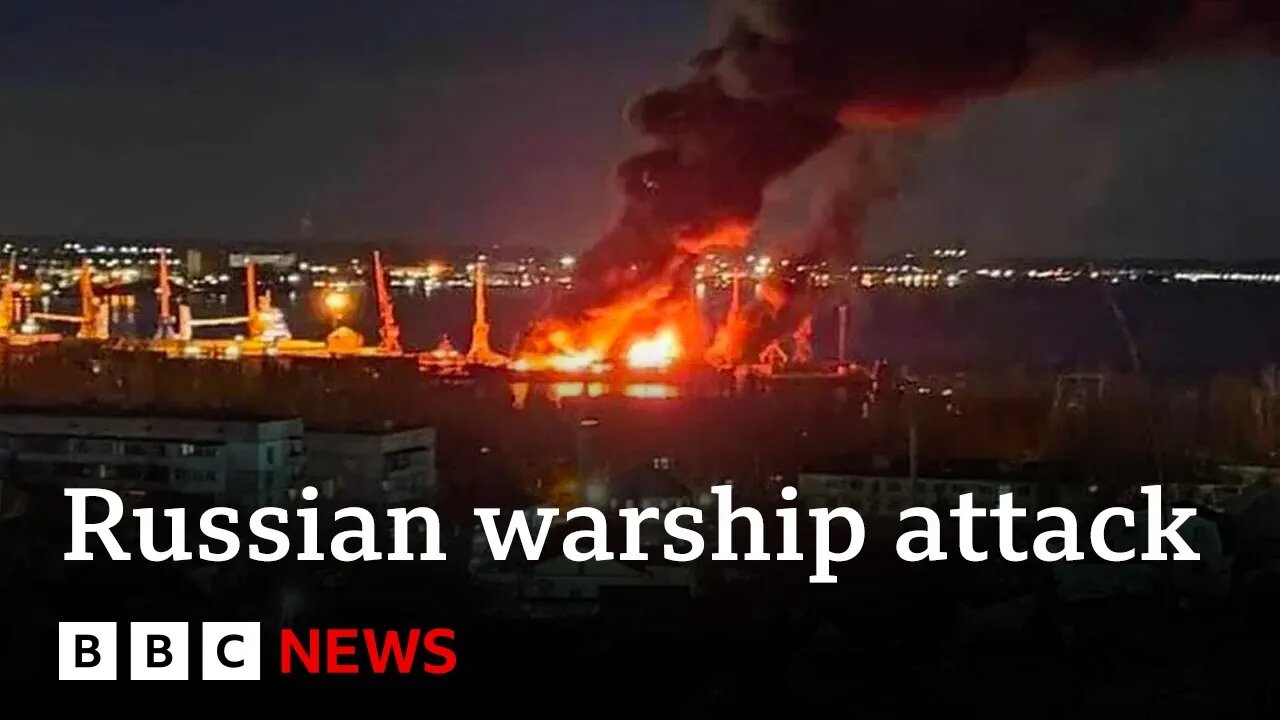 Ukraine attacks Russian warship in Crimea | BBC News I #Russia #Ukraine #BlackSea #BBCNews