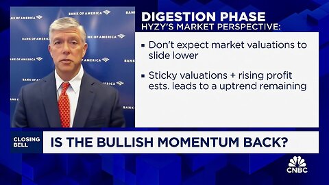 Don't expect market valuatons to slide lower: BofA’s Chris Hyzy