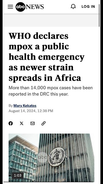 This is the guy telling you mpox is global emergency. 😂