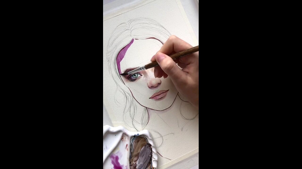 watercolour potrait