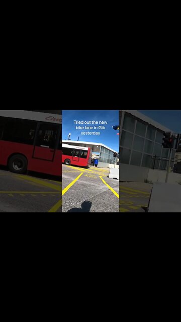 New Bike Lane at Gibraltar Spain Border