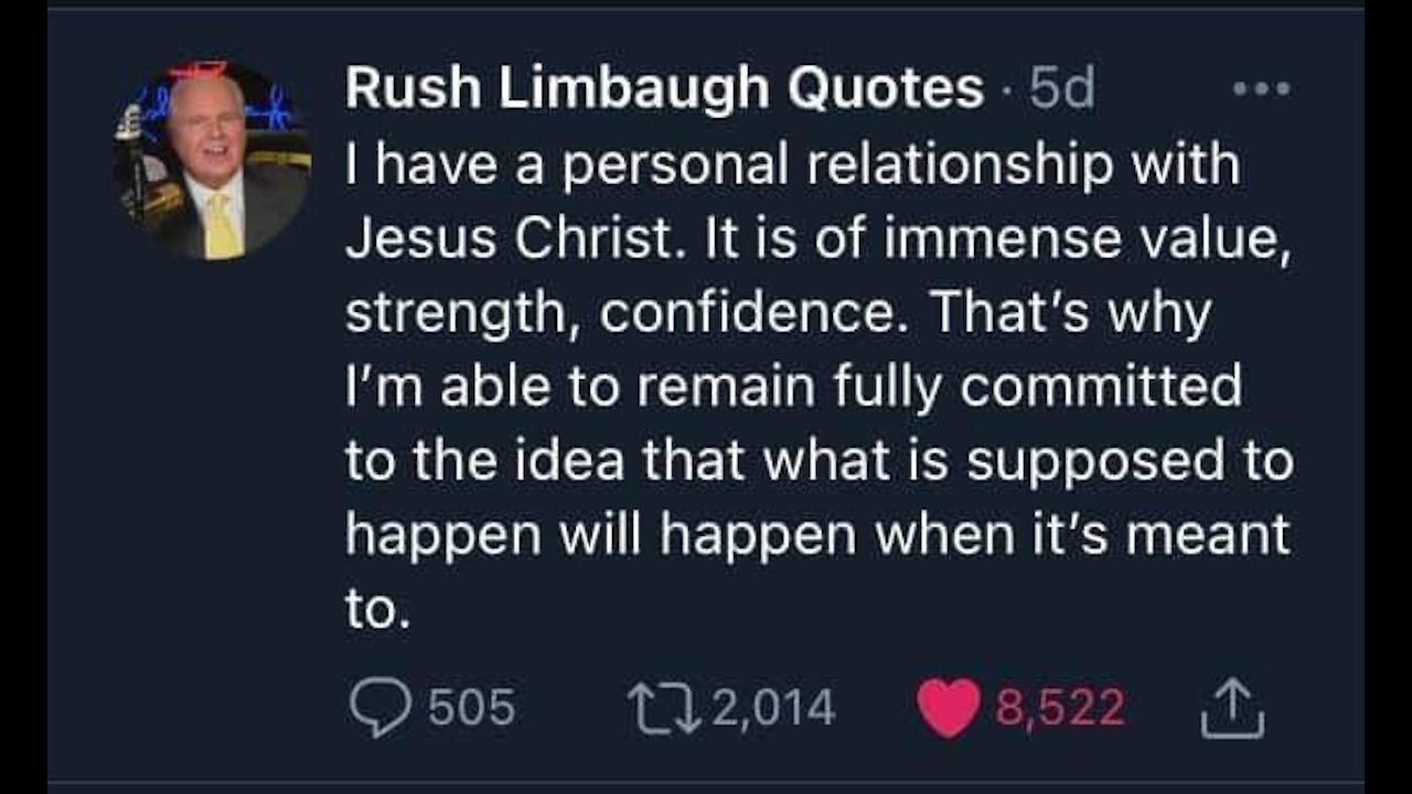 A Tribute to Rush Limbaugh by Dr. David N. Smeltz-His Word of Truth Ministry