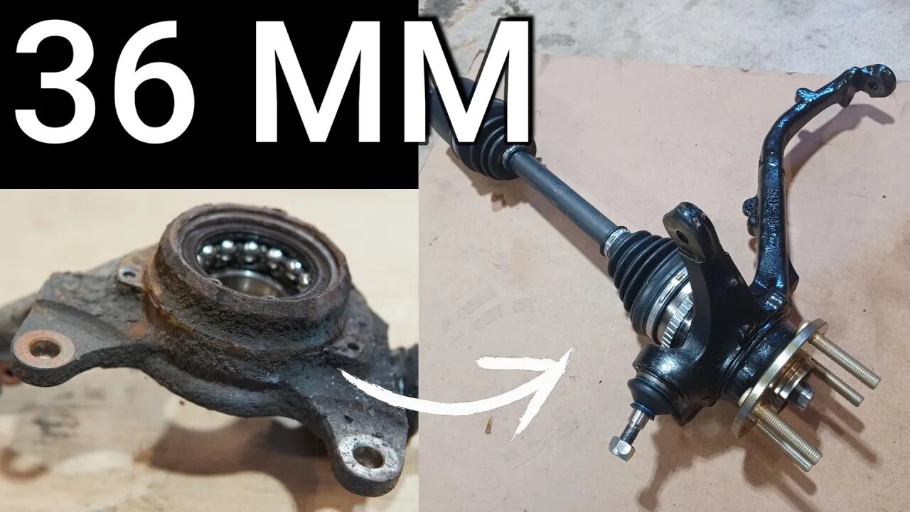 36mm k swap axles in crx ( knuckle restoration )