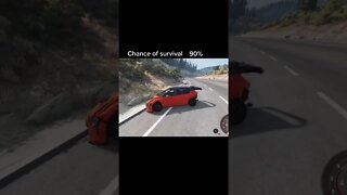 BeamNG DRIVE #car #crash #rollover
