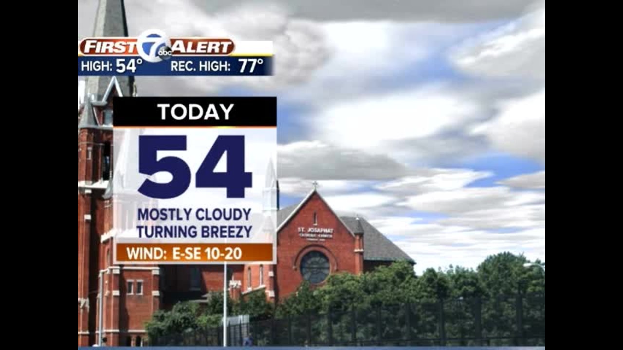 Turning breezy, wet tonight