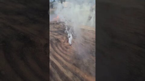 Smoking plyboard hole slow motion #shorts