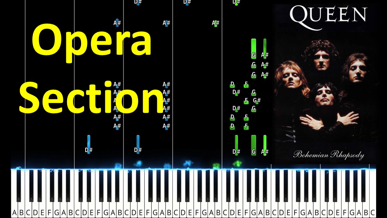 Bohemian Rhapsody Opera Section Piano Tutorial