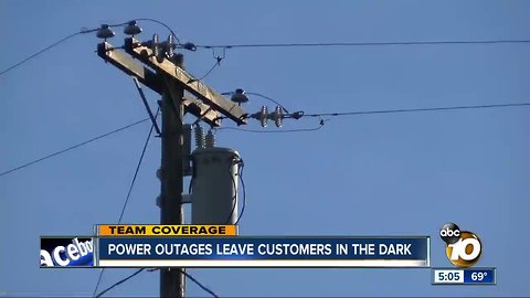 Power outages leave customers in the dark