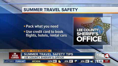 Summer travel safety tips