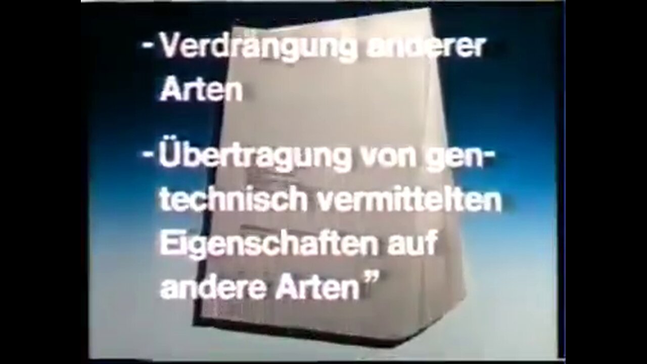 Über Gentechnik - ARD - Monitor 1990