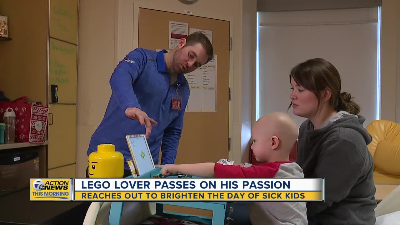 'Lego Guy' takes his childhood hobby into Mott Children's Hospital in Ann Arbor