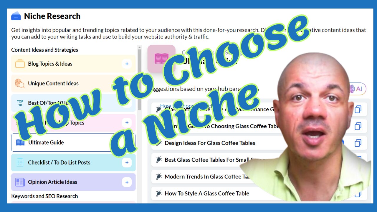 How to Choose a Niche [with AI on Wealthy Affiliate | Step-by-Step Guide]