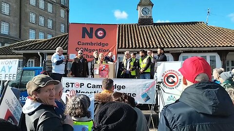 Anti Congestion charge rally - raw footage - Cambridge 2023/02/26