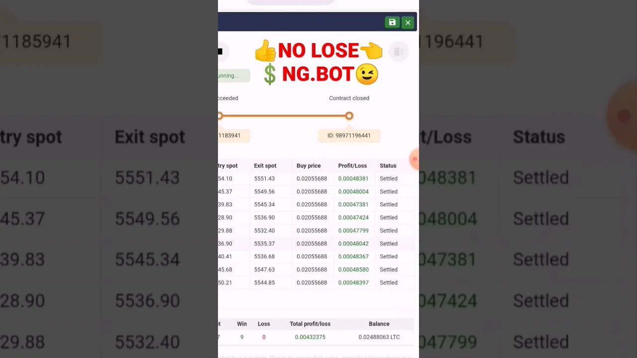 NO LOSE NG.BOT ♥😉👍✔ #binarytrading #BinaryGeorgia