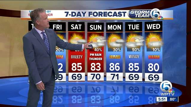 Latest Weather Forecast 6 p.m. Wednesday